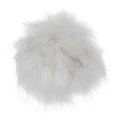 a white fur ball on a white background