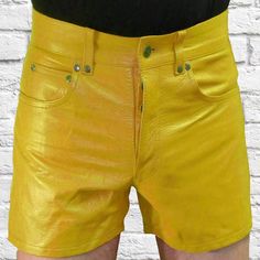 A high-quality genuine leather Shorts pant is a must in every men wardrobe. You can find real leather Shorts for men at Leather Trend at very affordable prices. If you feel a little creative or know exactly what you want, you can even design your own leather Shorts pants online @Leather trend , we are all about customization any design of your choice also . We want you to feel at the top of the world whenever you are wearing one of our appealing and stylish leather Pants for men. FEATURES *OUTSIDE MATERIALS: 100% Lambskin Genuine Leather. *INSIDE MATERIALS: Premium Satin linings. *HARDWARE: Hand Polished Metal hardware. FEATURES 1.DO NOT WASH AND TUMBLE DRY OR DRY CLEAN. 2.DO NOT IRON. 3.CLEAN IN PROFESSIONAL LEATHER CARE CENTRE. Leather Pants For Men, Gents Pants, Men Wardrobe, Short Cuir, Leather Trend, Black Leather Shorts, Mens Leather Pants, Party Kleidung, Leather Pant