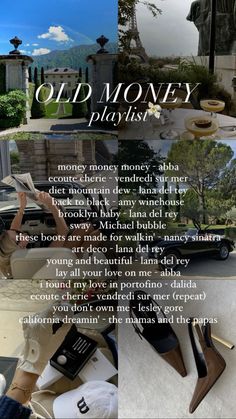 an advertisement for old money playlist