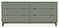 an image of a green dresser with drawers