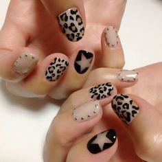 Cheetah Nails, Dye Ideas, Leopard Nails, Really Cute Nails, Animal Print Nails, Dots Nails