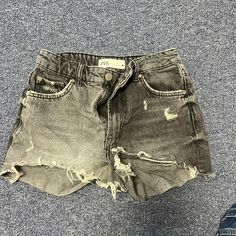 Zara Shorts Never Worn Black High Rise Cut Off Shorts Size 2 Zara Shorts, Cut Off Shorts, Black Denim Shorts, Zara Black, Wearing Black, Cut Off, Black Denim, Jean Shorts, Denim Shorts