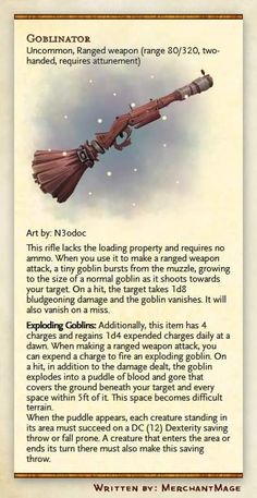 Fighter Magic Items 5e, Dnd 5e Magic Hand Crossbow, Warlock Items 5e, Dnd Homebrew Feats, Artificer Magic Items, Dnd 5e Magic Items Homebrew, Artificer Inventions, Homebrew Magic Items 5e