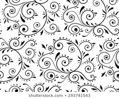 a black and white pattern with swirls