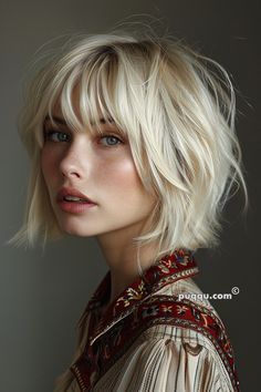 Razored Bob With Bangs, Blonde Short Haircuts For Women, Debbie Harry Hair Bob, Short Blonde Bob With Bangs Fine Hair, Short Blonde Hairstyles With Bangs, Bob With Bangs Straight Hair, Short Layers With Bangs, Short Blond Haircut Women