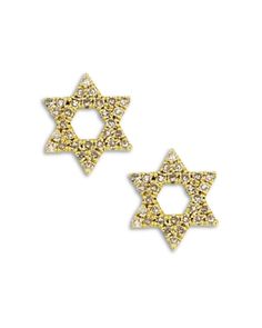 Meira T 14K Yellow Gold Diamond Star of David Stud Earrings Diamond Star, Star Of David, Gold Earrings Studs, Gold Diamond, Gold Earrings, Jewelry Accessories, Buy Online, Yellow Gold, Stud Earrings