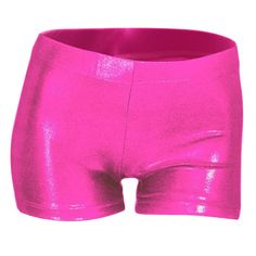 a pink shiny shorts is shown on a white background