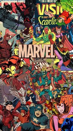 a collage of comic characters and their names