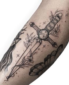 Curse Breaker Tattoo, Cursebreaker Tattoo, Witchcraft Tattoos, Dagger Tattoo, Tattoos For Lovers, Witch Tattoo, Fantasy Tattoos, Gothic Tattoo