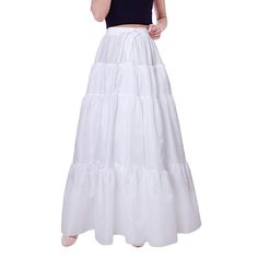 PRICES MAY VARY. HOOPLESS PETTICOAT SKIRT MATERIALl--This a-line petticoat is made of premium polyester fabric,super soft, comfortable and breathable.Make the dresses more beautiful.2 layers crinoline petticoat can take care and useful to hold the gown. ADJUSTABLE WAISTLINE PETTICOAT--This elastic crinoline underskirt waist is adjustable, stretch range is 65-110cm/25.6-43.3”.The drawstring can be adjusted freely according to waistline, Our plus size petticoat is designed with your comfort in min White Petticoat Skirt, Hoop Petticoat, Petticoat Skirt, Full Gown, Fancy Skirts, Bridesmaid Dresses Prom, Under Dress, Dress Gown, Wedding Bridesmaid Dresses