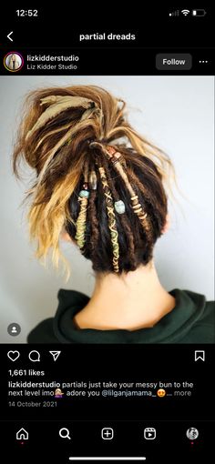 Peek A Boo Dreads, Under Dreads Hair, Peekaboo Dreadlocks, Hair Dreads, Dread Accessories, Dread Hairstyles