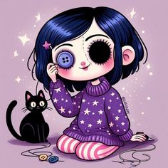 Goth Easter, Caroline Doll, Morning Before School, Pinterest Hairstyles, Selflove Motivation, Before School, Kawaii Chibi