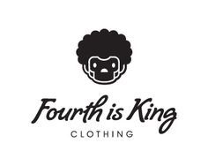 a black and white logo for a clothing company with an image of a gorilla face