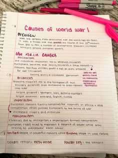 Revision Notes History Gcse, History Ww1 Notes, School Notes Layout History, Note Taking Ideas For History, American History Notes Aesthetic, Asthetic Notes For School Ideas, Ap Government Notes Aesthetic, How To Make Summary Notes, Notes Ideas For History