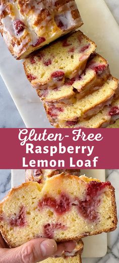 gluten - free raspberry lemon loaf is the perfect way to start your day