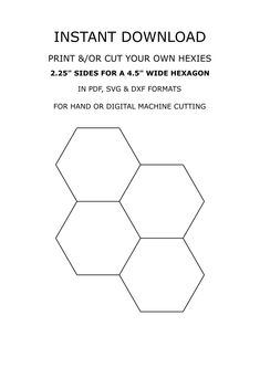 the instructions for how to make a hexagon with printable paper and glue