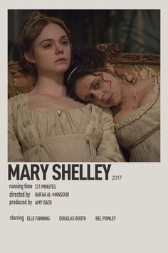 the movie poster for mary sheley starring with two women