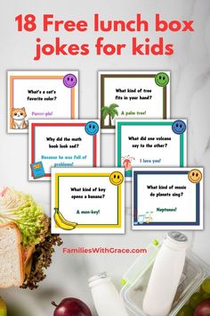 free lunch box jokes for kids that are fun and easy to make with the kids