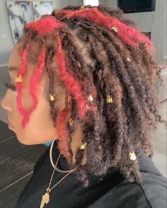 Locs Hair Dye Ideas, Short Dreadlocks Styles, Natural Locs, Loc Hairstyles