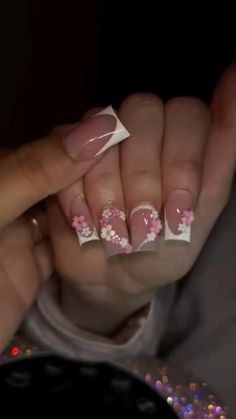 Cute Nails Pink, Funky Nail Designs, Funky Nail Art, May Nails, Drip Nails, Simple Acrylic Nails, French Tip Acrylic Nails