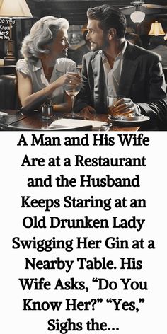 a man and his wife are at a restaurant