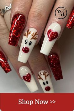 December Nails, Holiday Nail Designs, Cute Christmas Nails, Christmas Nail Art Designs, Festival Nails