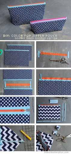 how to make a zipper pouch out of fabric