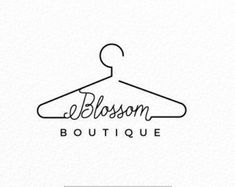 a black and white logo for a clothing store with the name blossom boutique on it