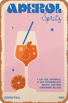 an orange drink in a glass with the words apricot sprits on it