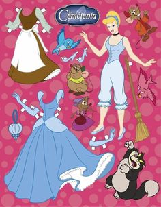 an image of disney princess paper dolls