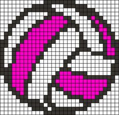 a cross stitch pattern with the shape of a pink lipstick on it's lips