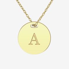 Features: Engraveable, PersonalizedJewelry Closure: Spring Ring ClaspLink Construction: SolidMetal Color: YellowChain Length: 18 InchChain Width: 1.25 MillimetersPendant Length: 16mmPendant Width: 16mmChain Construction: CableCare: Wipe CleanMetal: 24k Gold Over SilverNecklace Type: Pendant NecklacesAssembled in the US from Imported Materials Round Yellow Gold Initial Necklace As Gift, Gold Round Charm Necklace As A Gift, Gold Round Charm Necklaces For Gifts, Gold Charm Necklaces For Gifts, Gold Initial Necklace With Round Pendant As Gift, Gold Plated Name Necklace For Gift, Gold Round Jewelry For Personalized Gift, Elegant Cadmium-free Round Pendant Necklaces, Personalized Gold Round Jewelry Gift