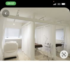 an image of a room with white curtains