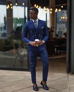 Look In Mirror, Black Suit Combinations, Blue Black Suit, Suits Navy Blue, Blue Prom Suit, Mens Navy Suit, Double Breasted Suit Men