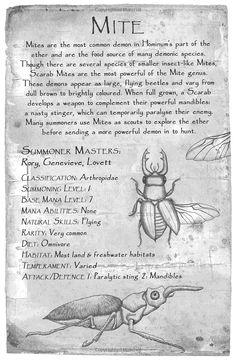 an old book with drawings of bugs and other insects on the page, which is written in