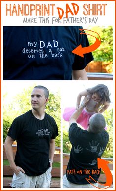 Father's Day Shirt ~ Sugar Bee Crafts Diy Father's Day Gifts, Bee Crafts, Fathers Day Shirts, Grandparents Day, Kids Hands