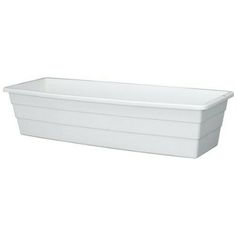 a white rectangular tub on a white background