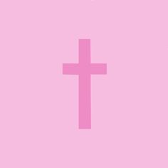 a pink cross on a light pink background