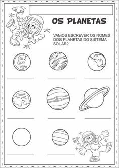 the planets worksheet for kids