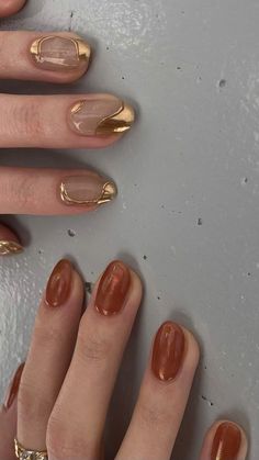 Chrome Nail Colors, Soft Nails, Fall Nail Art, Neutral Nails, Minimalist Nails, Classy Nails, Funky Nails, Chic Nails