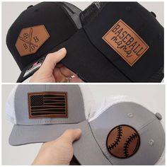 Tiny fits 13.5-17inches Toddler fits 16.5-19max Youth fits 18.5-21.75 If your kiddos is in the larger side of the range order up. Laser engraved faux leather patch Heat adhesive pressed to hat. For other colored hats message me:) any of our patches can be applies to any of our hats. Hat Patches Design, Leather Patch Ideas, Leather Patch Hat Ideas, Hats With Patches, Leather Patches On Hats, Patch Hats Baseball Caps, Hat Patch Ideas, Leather Patch Hats, Hat With Leather Patch