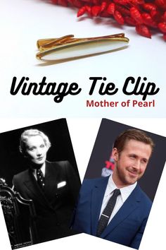 FOR SALE: This stunning Mother of Pearl Tie Clip. Elegance for a vintage look - can be worn by men or woman. Ryan Gossling or Marlene Dietrich can inpsire you. #VintageWedding #VintageTieClip #MotherofPearl 1950s Hairstyle, 1950s Fashion Women, Dresses 1950s, Marlene Dietrich, Tie Clip, Store Credit Cards