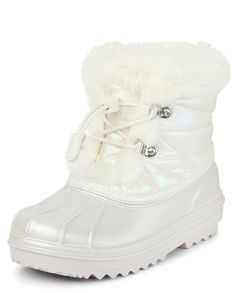 FABRICATION: 100% polyester canvas upper, 100% faux fur & tricot lining, 70% TPR/30% recycled TPR outsole, imported CLOSURE: Adjustable elasticized bungee laces & back pull-tab Part of our shoePLACE® collection. Girls Lace Up All Weather Boots | The Children's Place Girls Lace Up All Weather Boots | Size YOUTH 6 | White Rainy Boots, All Weather Boots, Thermal Tights, Weather Boots, Snow Boot, Winter Snow Boots, Kids Boots, Socks And Hosiery, Childrens Place