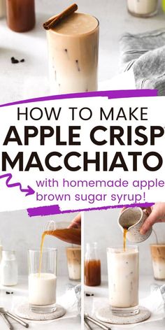 how to make apple crisper macchato with homemade apple and brown sugar syrup