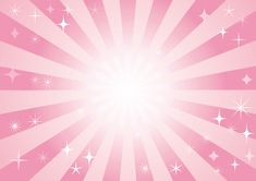 a pink background with white stars and rays in the center, as well as an image of