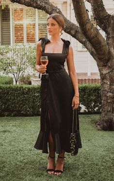 Claire Midi Dress ~ Black Luxe Satin Strappy Maxi Dress, Boho Midi Dress, Spaghetti Strap Maxi Dress, Guest Attire, Wedding Attire Guest, Suspender Skirt, Costume Intero, Vestidos Vintage, Dresses Elegant