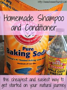 Homemade Shampoo And Conditioner, Diy Shampoo Recipe, Apple Cider Vinegar Shampoo, Baking Soda For Hair, Baking Soda Benefits, Shampoo Recipe, Hair Oils