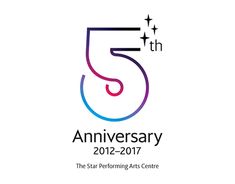 the 5th anniversary logo for the star performing arts centre, which is celebrating five years