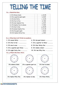 telling the time worksheet for kids to learn how to tell what time it is