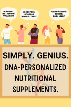 Why is this important? Because vitamins, minerals and other key nutrients give your cells the energy they need to grow and thrive. Without the proper nutrition, it’s harder for your body to function optimally. #dna #supplements #health #nutrition #custom Health Nutrition, Proper Nutrition, The Energy, All Natural, To Grow